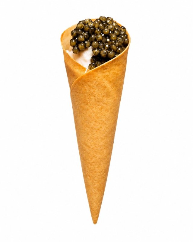 Caviar gourmet cone